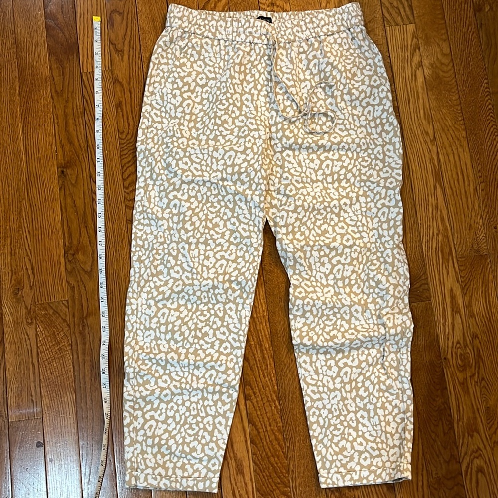 J. Crew print linen pants